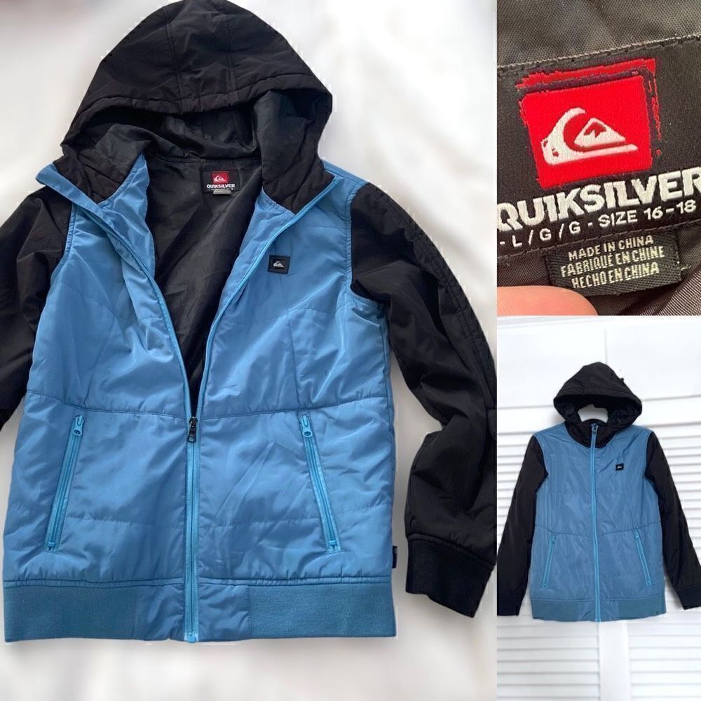 Quiksilver Billabong Snow Ski Snowboarding Insulated Hooded Jacket Size L/G